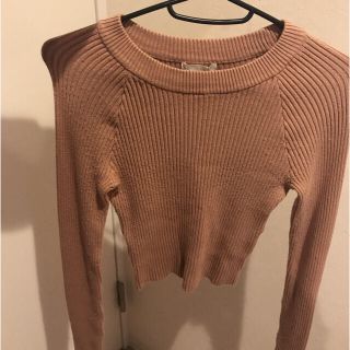 エイチアンドエム(H&M)のh&m クロップド トップス ピンク(Tシャツ(長袖/七分))