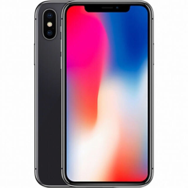 iPhone(アイフォーン)のiPhoneX スペースグレイ 256GB SIMフリー スマホ/家電/カメラのスマートフォン/携帯電話(スマートフォン本体)の商品写真