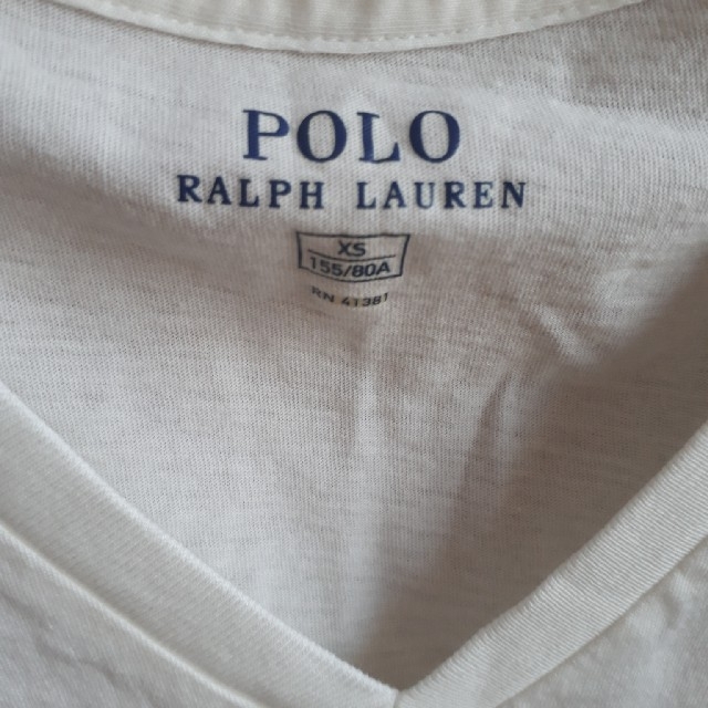 POLO RALPH LAUREN(ポロラルフローレン)の古着　POLO  RALPH LAUREN　長袖白Tシャツ　 レディースのトップス(Tシャツ(長袖/七分))の商品写真