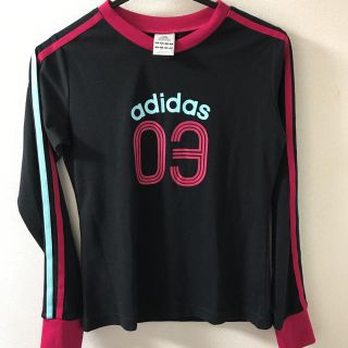 アディダス(adidas)の美品☆アディダス☆長袖☆Ｔシャツ☆レディース☆Mサイズ☆黒(Tシャツ(長袖/七分))