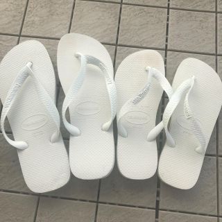 ハワイアナス(havaianas)のビーチサンダル 白 ウェディング ハワイアナス 結婚式 お揃い ペア カップル(ビーチサンダル)