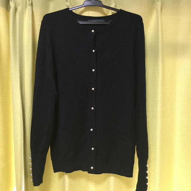 ZARA - ZARA パールボタンカーディガン ネイビーの通販 by mimi ZARA - ZARA パールボタンカーディガン ネイビーの通販 by mimi