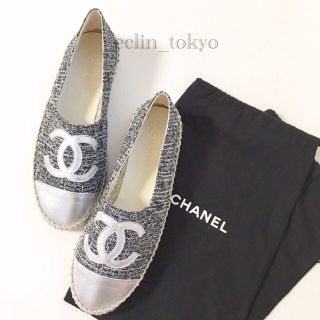 CHANEL シャネル　エスパドリーユ　シルバー