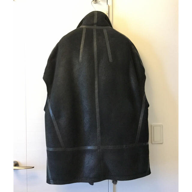 Rick Owens(リックオウエンス)の美品☆リックオウエンス☆ムートンベスト☆ビックシルエット☆ブラック×ブラウン レディースのジャケット/アウター(ムートンコート)の商品写真