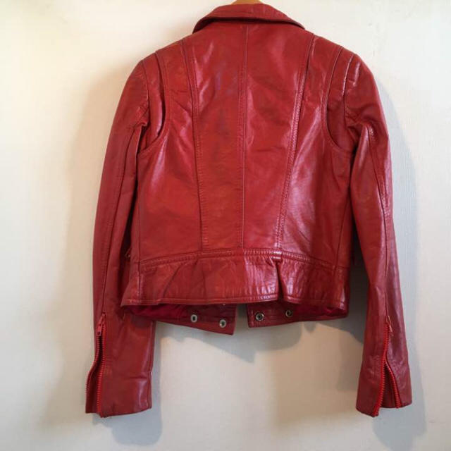 古着屋購入 ライダース レザージャケット レディースのジャケット/アウター(ライダースジャケット)の商品写真