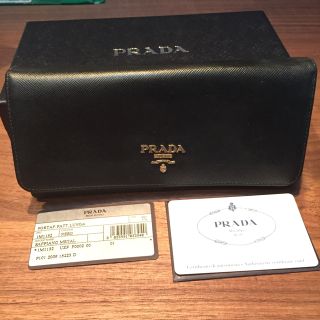 プラダ(PRADA)の【hiyuu様専用美品】PRADA SAFFIANO 長財布ブラック (長財布)