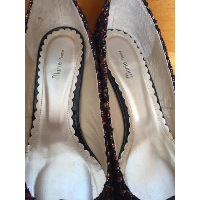 Marie femme(マリーファム)のマリーファム ツイードパンプス レディースの靴/シューズ(ハイヒール/パンプス)の商品写真