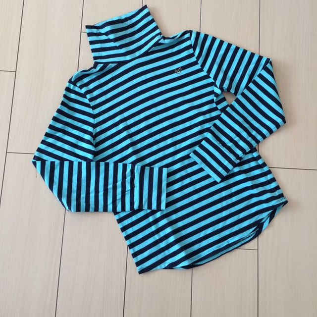 GAP(ギャップ)のGAPボーダーハイネック160 キッズ/ベビー/マタニティのキッズ服女の子用(90cm~)(その他)の商品写真