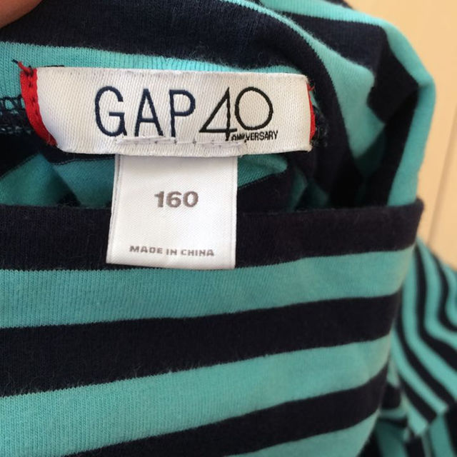 GAP(ギャップ)のGAPボーダーハイネック160 キッズ/ベビー/マタニティのキッズ服女の子用(90cm~)(その他)の商品写真