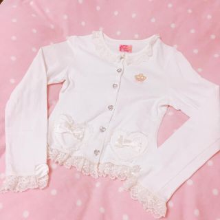 アンジェリックプリティー(Angelic Pretty)のAngelic Pretty アンジェリックプリティ カーディガン 白 フリル(カーディガン)