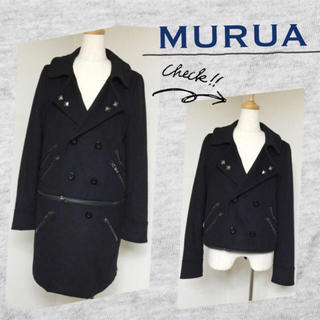 ムルーア(MURUA)のMURUA♡2WAYブラックコート(チェスターコート)