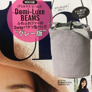 デミルクスビームス(Demi-Luxe BEAMS)のwith11月号 ファーバケツバッグ(トートバッグ)