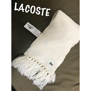 ラコステ(LACOSTE)のラコステ♡マフラー ホワイト(マフラー/ショール)