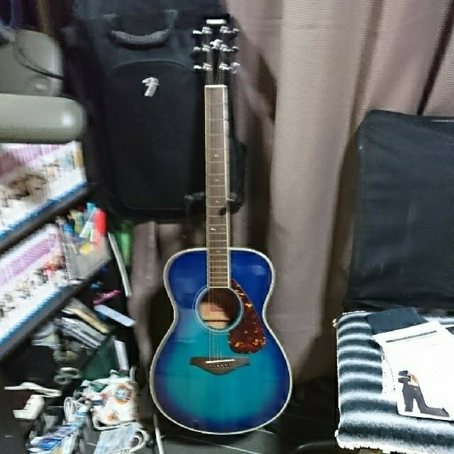 ブルー×レッド ☆ YAMAHA FG720S OBB TOP単板 アコースティックギター