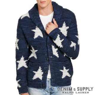 デニムアンドサプライラルフローレン(Denim & Supply Ralph Lauren)の新品*デニム＆サプライ*スター柄ショールカーディガン*S*(カーディガン)