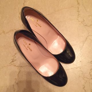 ケイトスペードニューヨーク(kate spade new york)のkate spade  NY 黒パンプス サイズ  7(ハイヒール/パンプス)