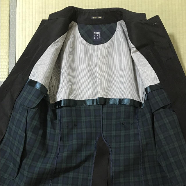洋服の青山 メンズ ステンカラーコート ブラック メンズのジャケット/アウター(ステンカラーコート)の商品写真