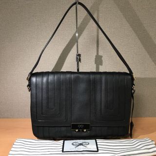 アニヤハインドマーチ(ANYA HINDMARCH)の美品 アニヤハインドマーチ EBENEZERCROSSBODYバッグ 定価十数万(トートバッグ)