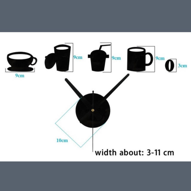 ウォールステッカー 壁時計 インテリア/住まい/日用品のインテリア小物(掛時計/柱時計)の商品写真