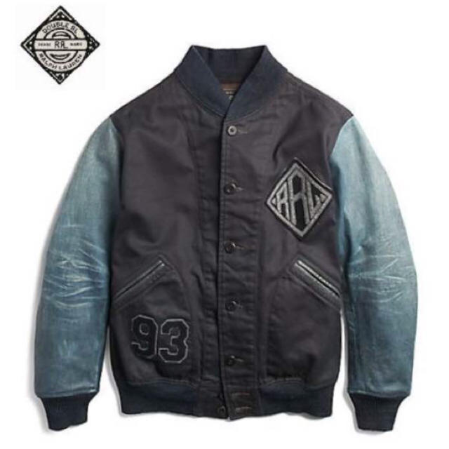 新品*RRL*インディゴ ベースボールジャケット *Mスタジャンダブルアールエル | フリマアプリ ラクマ