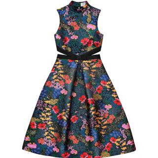 アーデム(Erdem)の新品未試着 40サイズ ERDEM X H&M ジャカードパターンワンピース(ロングワンピース/マキシワンピース)