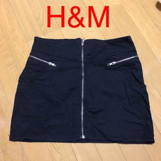 エイチアンドエム(H&M)のH&M デニム ブラック ミニスカート デニムスカート (ひざ丈スカート)