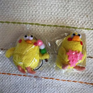 エヌティティドコモ(NTTdocomo)のポインコ ストラップ  2コセット(ノベルティグッズ)