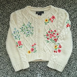 ベビーギャップ(babyGAP)の美品☆GAP 花柄 カーディガン 刺繍 6～12month 70(カーディガン/ボレロ)