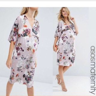 エイソス(asos)のASOS マタニティ 花柄プリント ペンシルワンピース(マタニティワンピース)