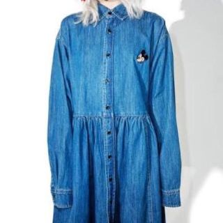 レイジーオーフ(LAZY OAF)のlazy oaf  レイジーオーフ ディズニー ミッキー デニム ワンピース(ひざ丈ワンピース)