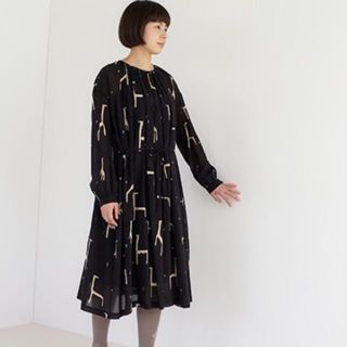 ミナペルホネン(mina perhonen)のnaさん専用　mina perhonen giraffe ワンピース 美品(ロングワンピース/マキシワンピース)