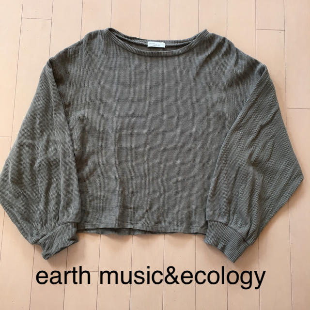 earth music & ecology(アースミュージックアンドエコロジー)のアースミュージック 袖ボリューム ワッフルプルオーバー レディースのトップス(カットソー(長袖/七分))の商品写真