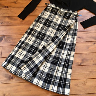 ユナイテッドアローズ(UNITED ARROWS)のスコットランド製  チェック☆ラップスカート(ひざ丈スカート)