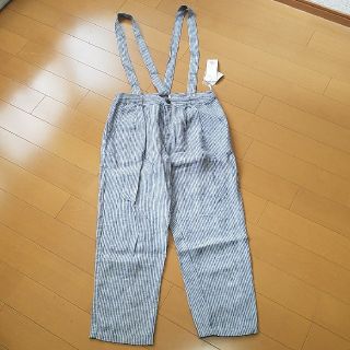 サマンサモスモス(SM2)の新品 SM2 サマンサモスモス リネンストライプサス付きパンツ(カジュアルパンツ)