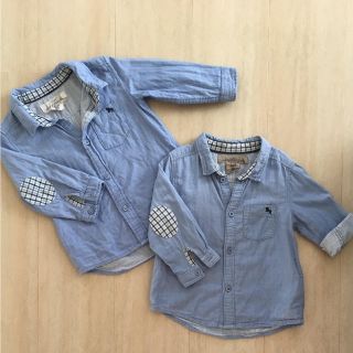 エイチアンドエム(H&M)のH&M 長袖シャツ 80 2枚セット ベビー(シャツ/カットソー)