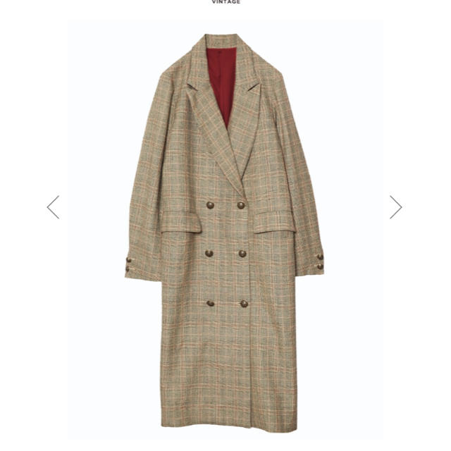 Ameri GLEN CHECK DOUBLE COAT美品