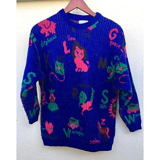 ベネトン(BENETTON)のbenetton/80s/ウールニット/古着/ヴィンテージ(ニット/セーター)