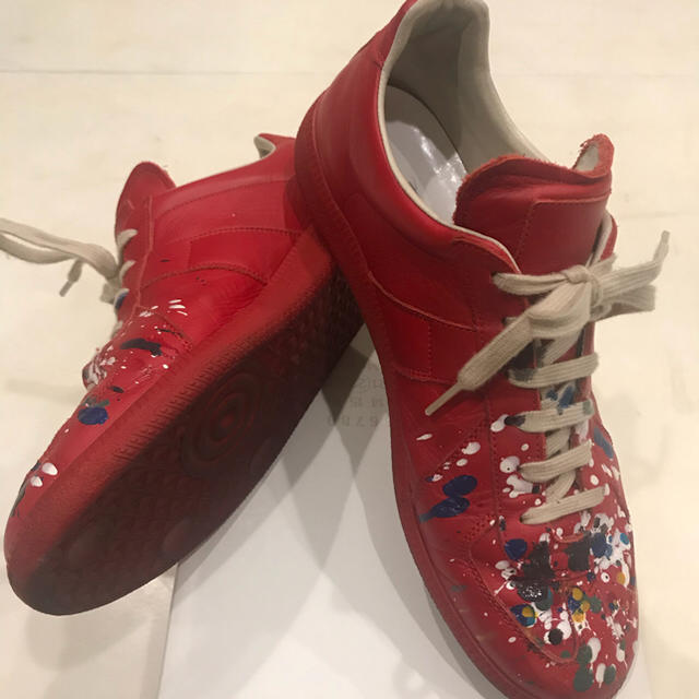 Maison Martin Margiela(マルタンマルジェラ)のMartin Margiela ペンキ加工スニーカー size 43 メンズの靴/シューズ(スニーカー)の商品写真