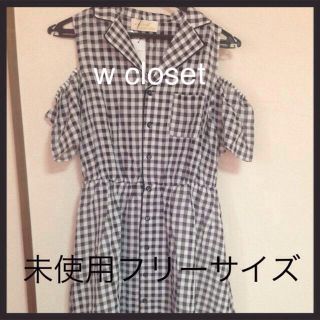 ダブルクローゼット(w closet)のギンガムチェックワンピース(ひざ丈ワンピース)