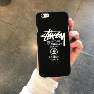 stussy ブラック iPhone ケース(iPhoneケース)