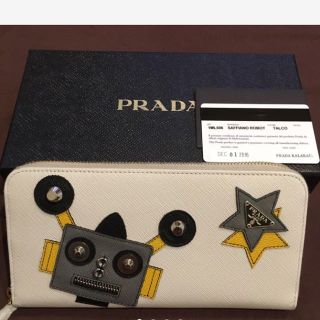 プラダ(PRADA)の正規品 プラダ ロボット柄 ジップラウンドファスナー長財布 日本未入荷(財布)