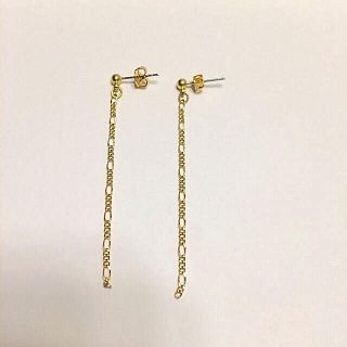 ハンドメイド シンプルチェーンピアス(ピアス)