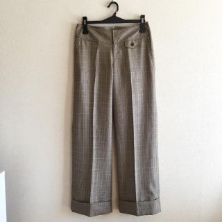 ユナイテッドアローズグリーンレーベルリラクシング(UNITED ARROWS green label relaxing)のグリーンレーベル♡グレンチェックのワイドパンツ(カジュアルパンツ)