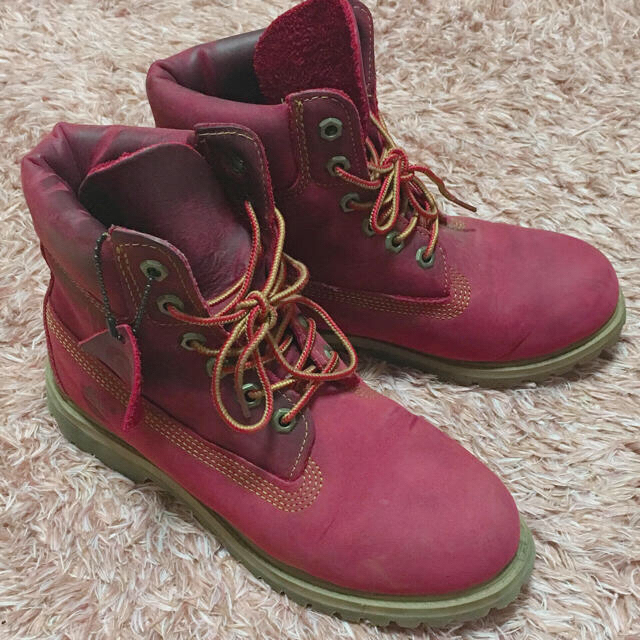 Timberland(ティンバーランド)のTimberland ブーツ 赤（レディース23㎝） レディースの靴/シューズ(ブーツ)の商品写真