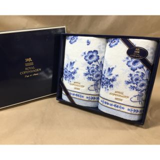 ロイヤルコペンハーゲン(ROYAL COPENHAGEN)の【更に値下げ】☆ロイヤルコペンハーゲン フェイスタオルセット 新品未使用(タオル/バス用品)