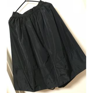大きいサイズ4L 二枚加工ふんわりスカート(ひざ丈スカート)