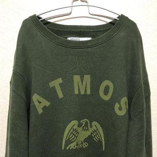 アトモス(atmos)のATMOS アトモス ロゴプリント ビックシルエット カーキ スウェット L(スウェット)