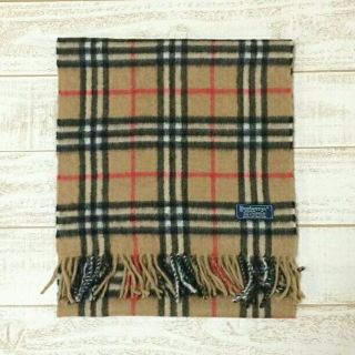 バーバリー(BURBERRY)のふんわり カシミア100% バーバリー マフラー ストール ベージュチェック(マフラー/ショール)