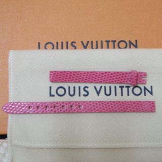 ルイヴィトン(LOUIS VUITTON)の本物新品未使用ルイヴィトン時計ウォッチベルトリザードピンク激レアビジュ正規品(その他)