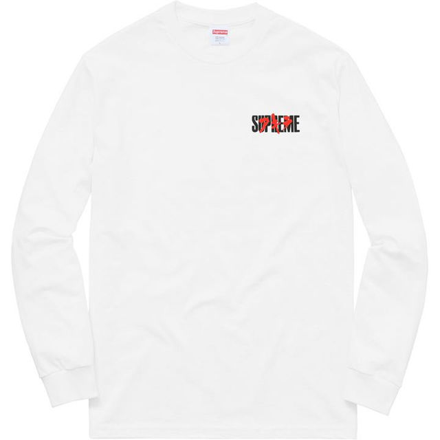 Supreme(シュプリーム)の全国送料無料 白 L 新品・未使用 半タグ・ステッカー・ショッパー・納品書付き メンズのトップス(Tシャツ/カットソー(七分/長袖))の商品写真